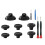 1Set Black 3D Joystick Caps for   5 PS5 DualSense Controller Thumbstick Analog Thumb Sticks Grip Cover 1