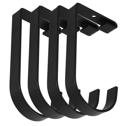 Heavy Duty Storage Hooks Black 4-Pack 2