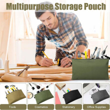 Lot de 6 Sacs à Outils, Petit Sac à Outils de 30,5 cm avec Mousqueton, Pochette de Rangement Polyvalente avec Fermeture Éclair Fiable