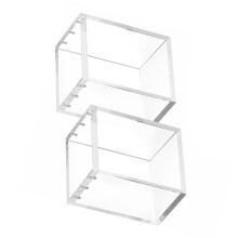 Estuche Magnético Acrílico de 2 Unidades con Tapa Magnética, Caja de Exhibición Transparente, Protector, Contenedor de Almacenamiento Acrílico.
