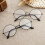Vintage Round Metal Eyeglasses Frame Grey 3