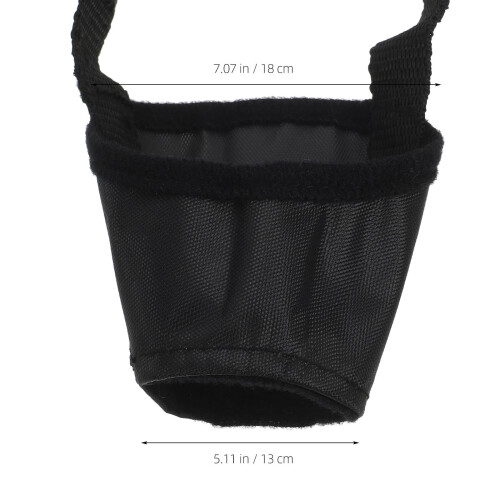 HEMOTON Black Cloth Puppy Muzzle for Small Dogs 1 Piece 1