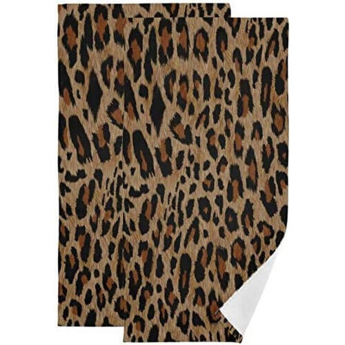 Hand Towels Animal Print Soft Luxury 2 Pack
