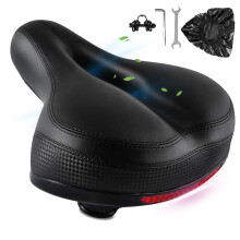 Bike Seat Cushion Comfort Wide Soft Padded Saddle with