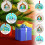 Crèche décorative 8 cm (3,15 pouces) 1 pièce, coffret cadeau 8