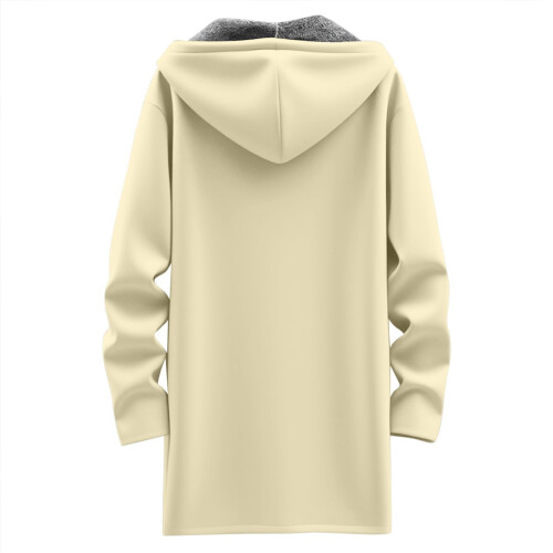 Fluffy Winter Jacket for Women Beige Medium 1