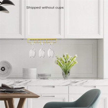 2 Stuks Wijnglas Rek, Wijnglas Hanger Rek Onder Kast Glaswerk Wijnglas Houder Opslag Hanger, Goud