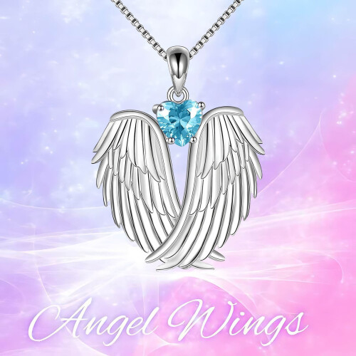 Κολιέ με ζιρκόνι Angel Wing για γυναίκες, πολυτελής αλυσίδα κρεμαστών κοσμημάτων 2