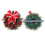 13 inch Artificial Christmas Wreath with Bow Red Green 2