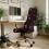 Home Office Chair Cover Removable Washable L Size Cherry 3