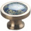 Gold Brass Cabinet Knobs Round Ceramic 4 Pack 1