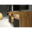 TV Unit 145cm Pulse - Oak & Black Matte Doors and LED Lights 3