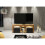 TV Unit 145cm Pulse - Oak & Black Matte Doors and LED Lights 7