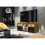 TV Unit 145cm Pulse - Oak & Black Matte Doors and LED Lights 6
