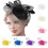 Derbyhut für Damen, rosa Fascinator mit Netzfedern 4