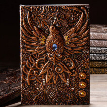 Vintage Phoenix Embossed Leather Journal A5 200 Pages