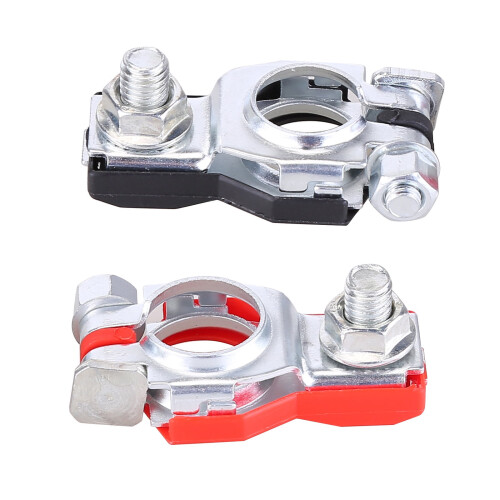 Car Battery Terminal Clamp Connectors Positive Negative 2 1