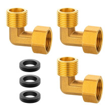 Brass 90 Degree Elbow Fitting 1/2 Inch Male to Female Pack