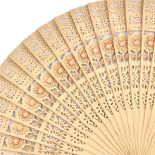 6X Ladies Wooden Sandalwood Hand Fan Wedding/ Birthdays Partys