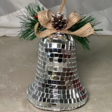 Christmas Mirror Disco Ball Ornament Reflective Glass 1 Pack