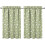 Floral Kitchen Curtains Sage Green Short Tier 2 Panels 1