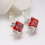 Women's Shiny Rhinestone Leverback Earrings White 6