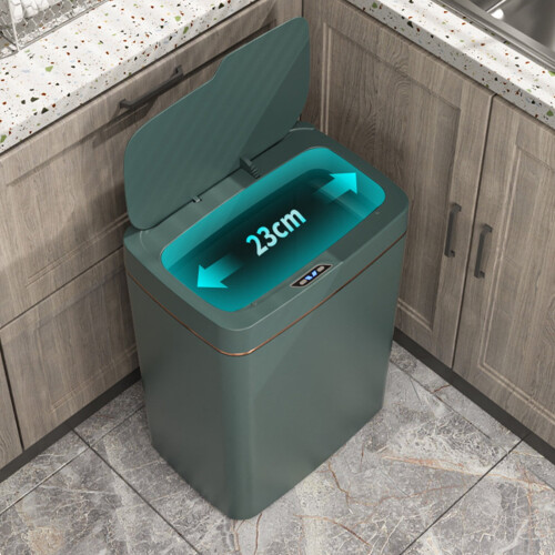 Automatic Sensor Trash Can 15L Waterproof Odor-Control Green 1