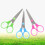 Student Scissors Stainless Steel 6 Pcs Assorted Colors 2