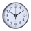 Round Wall Clock Simple Grey Quartz Battery Operated 2