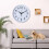 Round Wall Clock Simple Grey Quartz Battery Operated 4