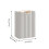 Panier à linge pliable 36 L blanc, poignées en bambou 2