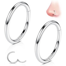 G23 Titanium Nose Hoops 16G-20G 6-10mm 2pcs