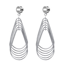 Ear Plug Tunnel Tassel Dangle Jewelry 2 Pcs