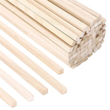 70Pcs 1/2 Inch X 12 Inch Balsa Wood Sticks, Square Wood Dowel Rods Unfinished Balsa Wood Strips Wood Sticks for Crafts