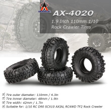 AX-4020 Tires 1.9 Inch for 1/10 SCX10 TF2 D90 Crawler 4