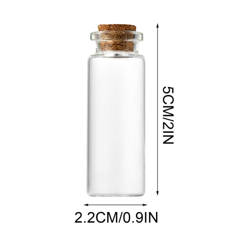 Små glasflaskor med kork 10 ml 12-pack 2
