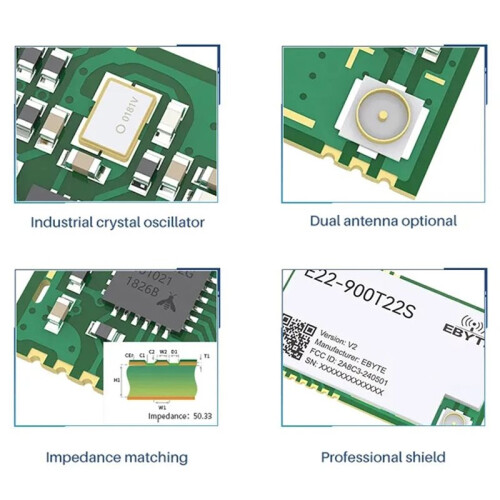 EBYTE E22-900T22S 915MHz Lora Wireless RF Module 22dbm UART SMD Transmitter and Receiver RSSI Net Working Transceiver 1