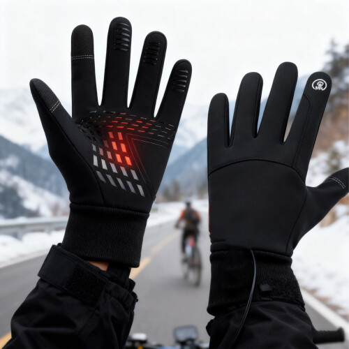 USB Heated Touchscreen Gloves 3 Heat Levels