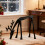 Black Iron Reindeer Statues Set Modern Christmas Decor 3 pcs 5