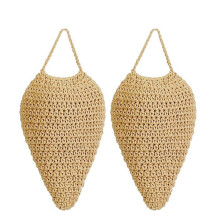 Paquete de 2 Disuasores de Avispas de Crochet Grandes Colgantes, Señuelo de Nido de Avispas Falso, Disuasorio de Avispas Colgante, Disuasorio de