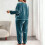 Women's Flannel Pajama Set Long Sleeve Plus Size 5