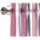 Stripe Valance Kitchen Cafe Pink White Vertical 54x18 inch 3