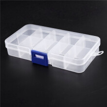 4X 1 to 10 Compartment Plastic Storage Box Transparent for Pearl Pin Jewelry Tools Small Accessories