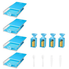 12-Pack Trabricks Bandejas de Arte de Diamante Empilháveis com Tampas, Kits de Arte de Pintura de Diamante para Adultos para Artesanato de Arte DIY D
