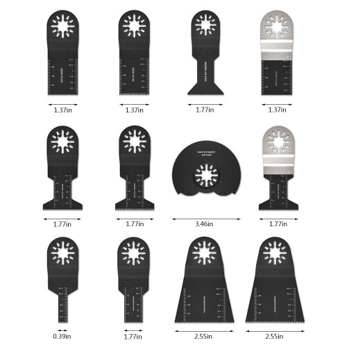 Oscillating Blades Carbide Teeth 12 Pieces 1