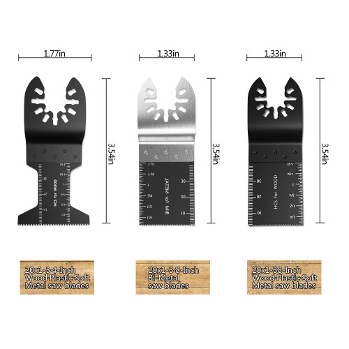 Oscillating Blades Carbide Teeth 12 Pieces 2
