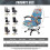Housse de chaise de bureau extensible Starfish Pearl, taille universelle 7
