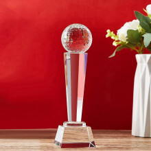 2st 9 x 2,8 Inch Kristalglas Golftrofee voor Volwassenen Kinderen Golftoernooi Tafel Desktop Decor