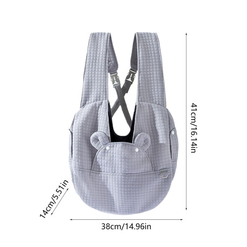 Rabbit Pet Backpack Winter Thickened Plush Carrier Bag 1