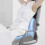 Car Seat Cushion with Back Support Memory Foam L-Shaped Blue 5